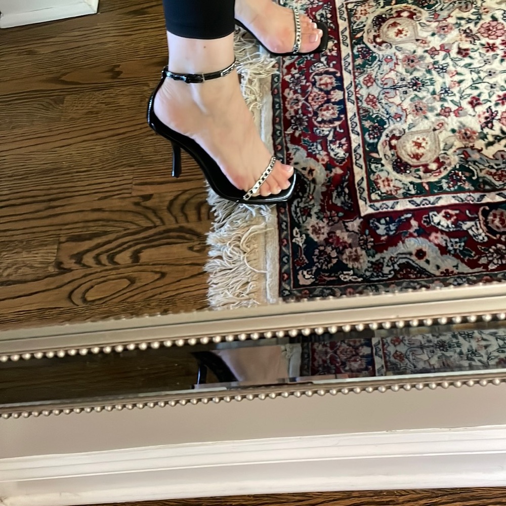 ZARA heels NWOT with metalic chains - Picture 3 of 7